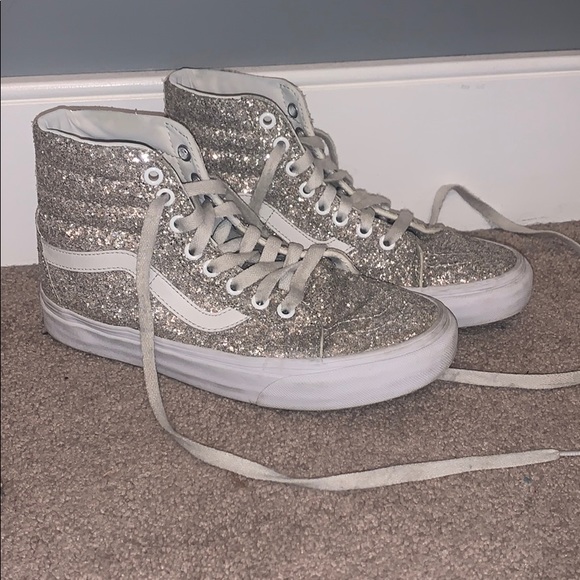 high top glitter vans
